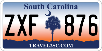 SC license plate ZXF876
