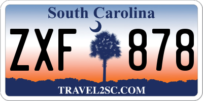 SC license plate ZXF878