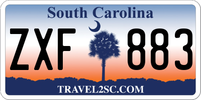 SC license plate ZXF883