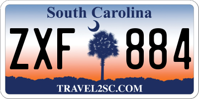 SC license plate ZXF884