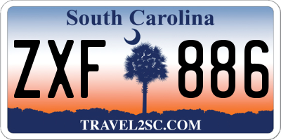 SC license plate ZXF886