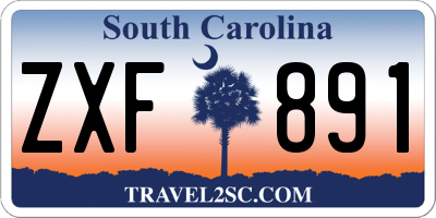 SC license plate ZXF891