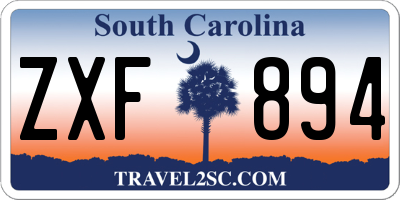SC license plate ZXF894