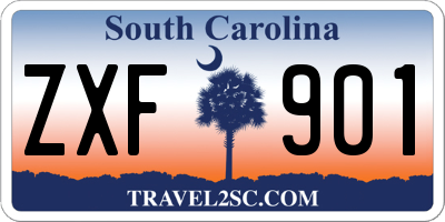 SC license plate ZXF901