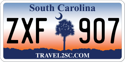 SC license plate ZXF907