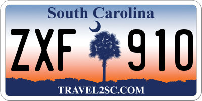 SC license plate ZXF910