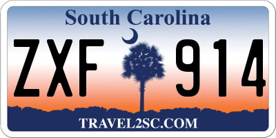 SC license plate ZXF914