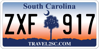 SC license plate ZXF917