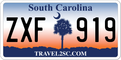 SC license plate ZXF919