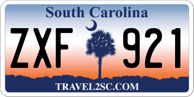 SC license plate ZXF921
