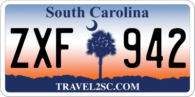 SC license plate ZXF942