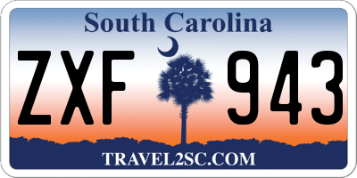 SC license plate ZXF943