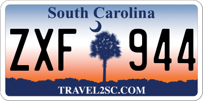 SC license plate ZXF944