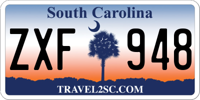 SC license plate ZXF948