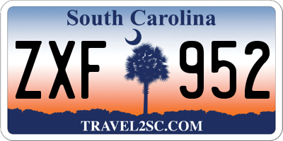 SC license plate ZXF952