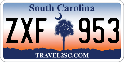 SC license plate ZXF953