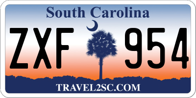 SC license plate ZXF954