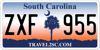 SC license plate ZXF955