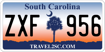 SC license plate ZXF956