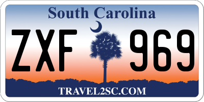 SC license plate ZXF969