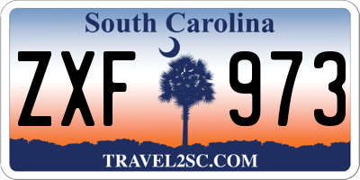 SC license plate ZXF973