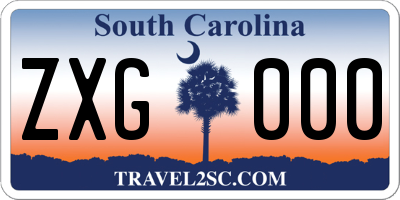 SC license plate ZXG000