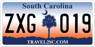 SC license plate ZXG019