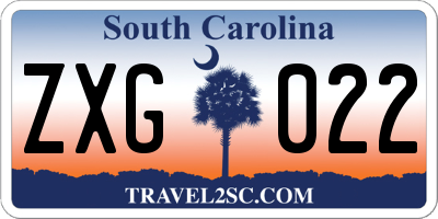 SC license plate ZXG022