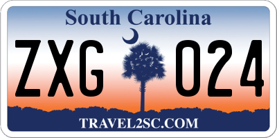 SC license plate ZXG024