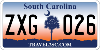 SC license plate ZXG026