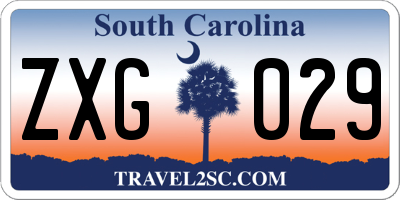 SC license plate ZXG029