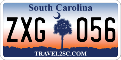 SC license plate ZXG056