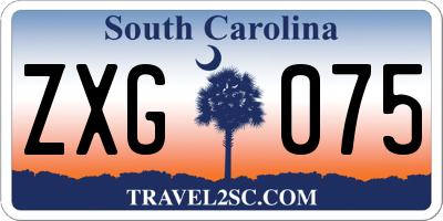 SC license plate ZXG075