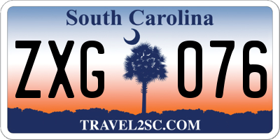 SC license plate ZXG076