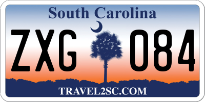 SC license plate ZXG084