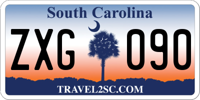 SC license plate ZXG090