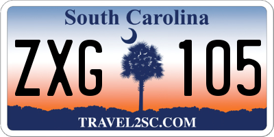 SC license plate ZXG105