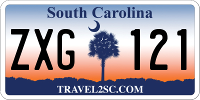 SC license plate ZXG121