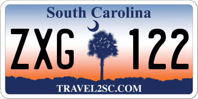 SC license plate ZXG122