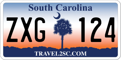 SC license plate ZXG124