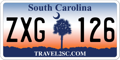 SC license plate ZXG126