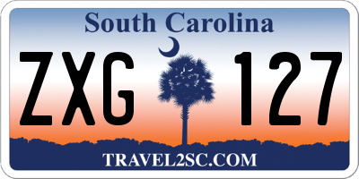 SC license plate ZXG127