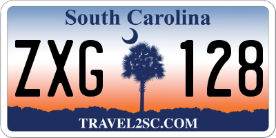 SC license plate ZXG128