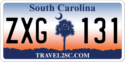 SC license plate ZXG131