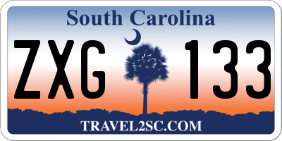 SC license plate ZXG133