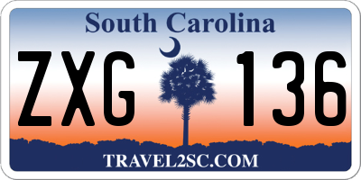SC license plate ZXG136