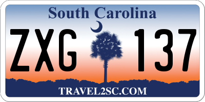 SC license plate ZXG137