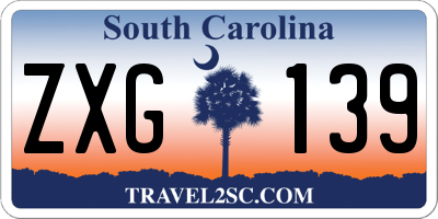 SC license plate ZXG139