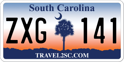 SC license plate ZXG141