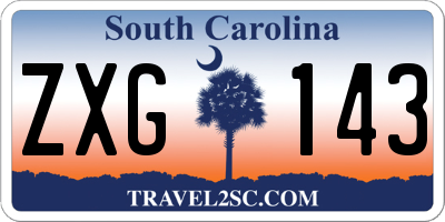 SC license plate ZXG143